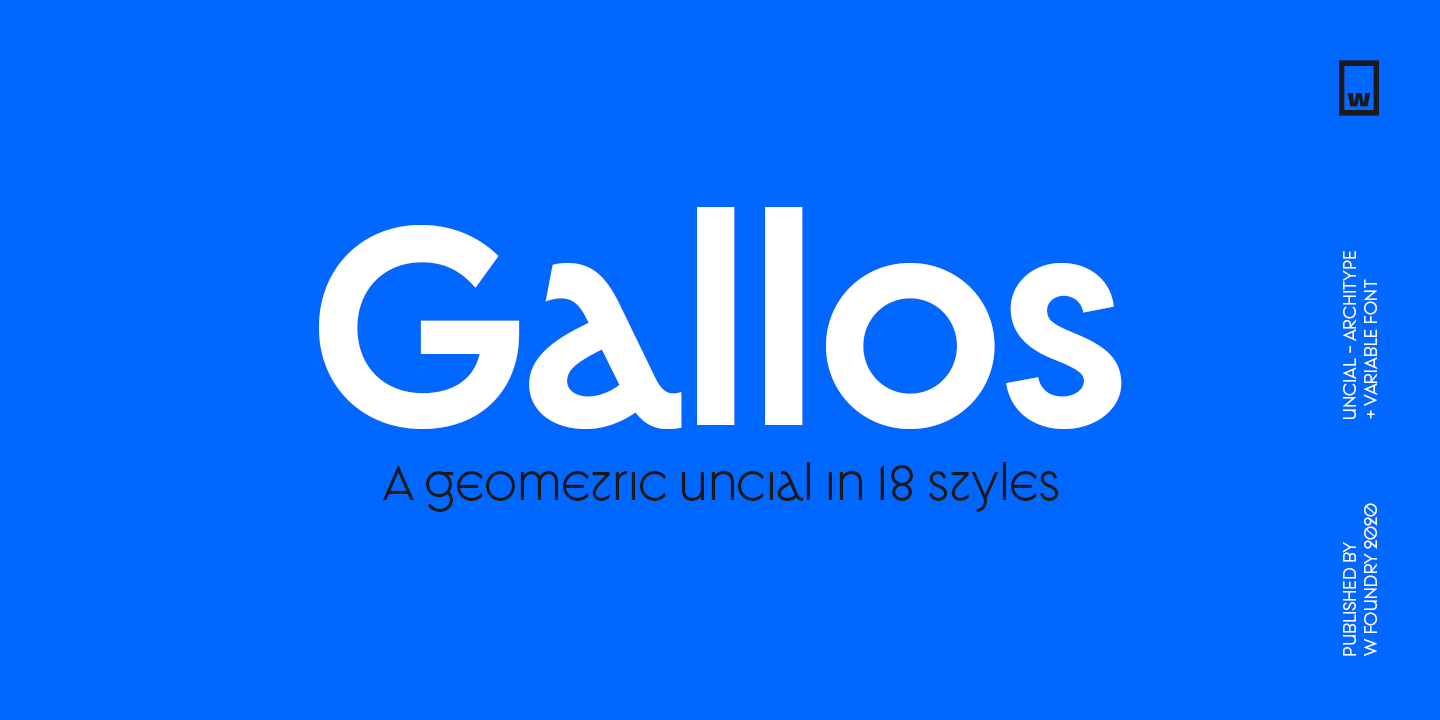Beispiel einer Gallos-Schriftart